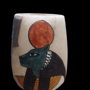 Handmade Alabaster Stone Vase — Illuminated