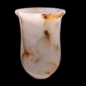 Handmade Alabaster Stone Vase — Illuminated