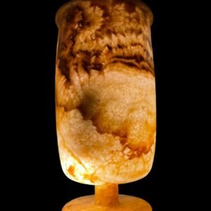 Handmade Alabaster Stone Vase — Illuminated