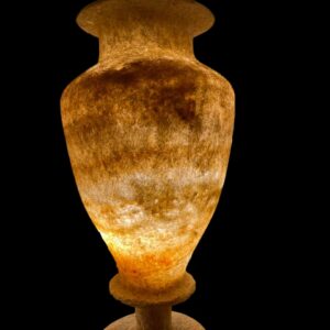 Handmade Alabaster Stone Vase — Illuminated