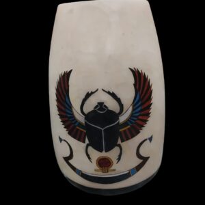 Handmade Alabaster Stone Vase — Illuminated