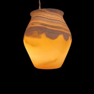 Handmade Alabaster Stone Vase — Illuminated
